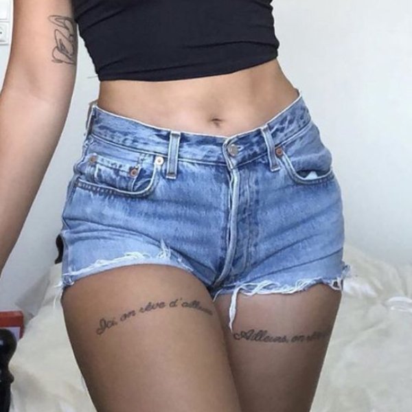 Feminine Classy Thigh Tattoos Missfeminine.com