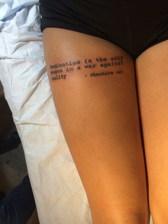 Best quote feminine classy thigh tattoos