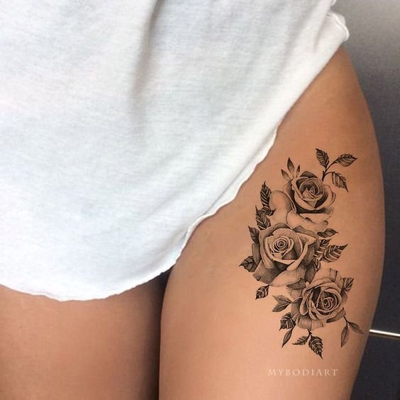 Flower thigh tattoo - 81+ Best Feminine Classy Thigh Tattoo Ideas You'll Love - 2023 