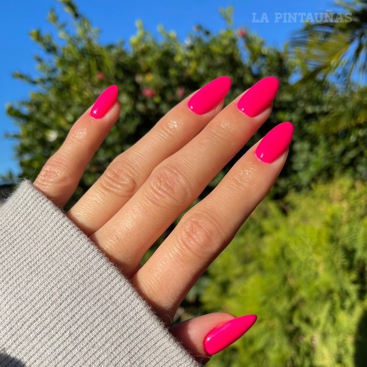 40 Hottest Summer Nails Ideas for 2023 - Hot Pink
