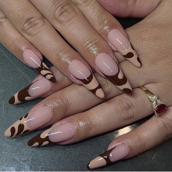 51+ Hottest Summer Nails Ideas for 2023 - Chocolate Ice Cream