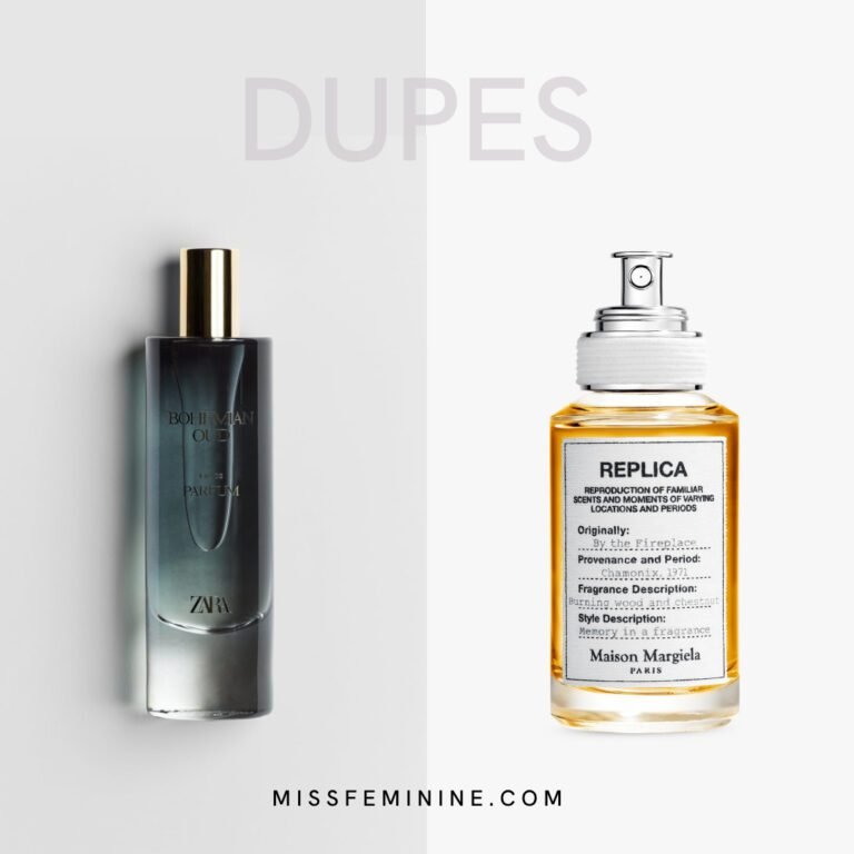 Best Zara Perfume Dupes List Of Luxury Fragrances - Zara Bohemian Oud And Maison Martin Margiela Replica By The Fireplace
