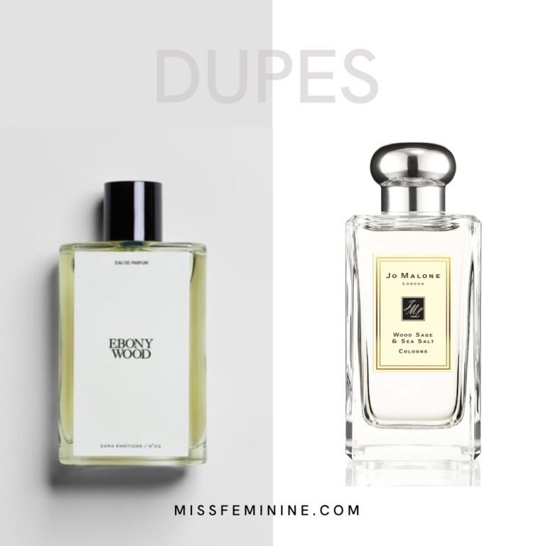 Best Zara Perfume Dupes List Of Luxury Fragrances - Zara Ebony Wood And Jo Malone Wood Sage & Sea Salt