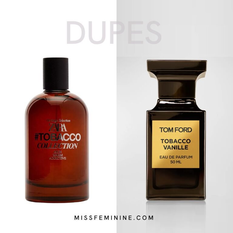 Best Zara Perfume Dupes List Of Luxury Fragrances - Zara Tobacco Rich Warm Addictive And Tom Ford Tobacco Vanilla