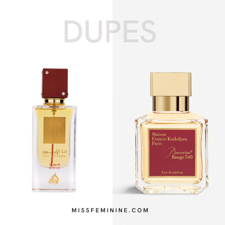 Lattafa Dupe List - Ana Abiyedh Rouge And Baccarat Rouge 540 By MFK