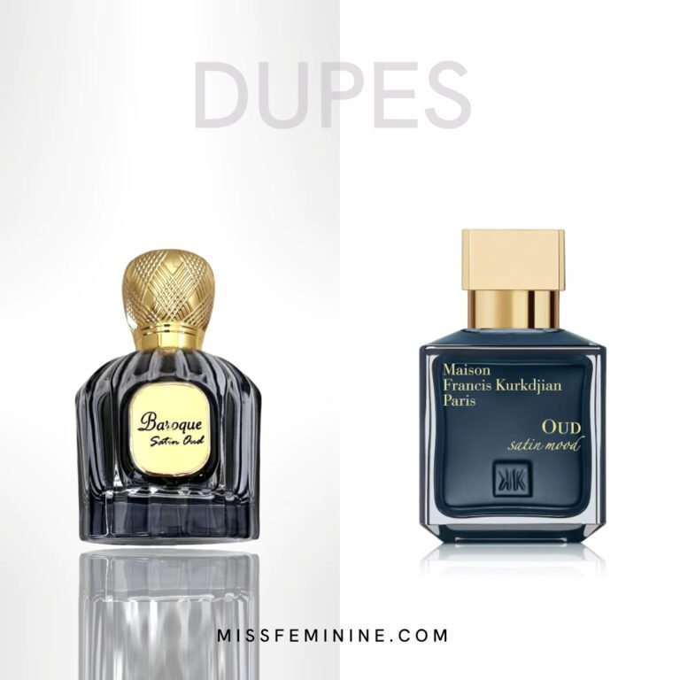 Lattafa Perfume Dupes 101_ Complete Lattafa Dupe List - alhambra baroque satin oud And MFK oud satin mood