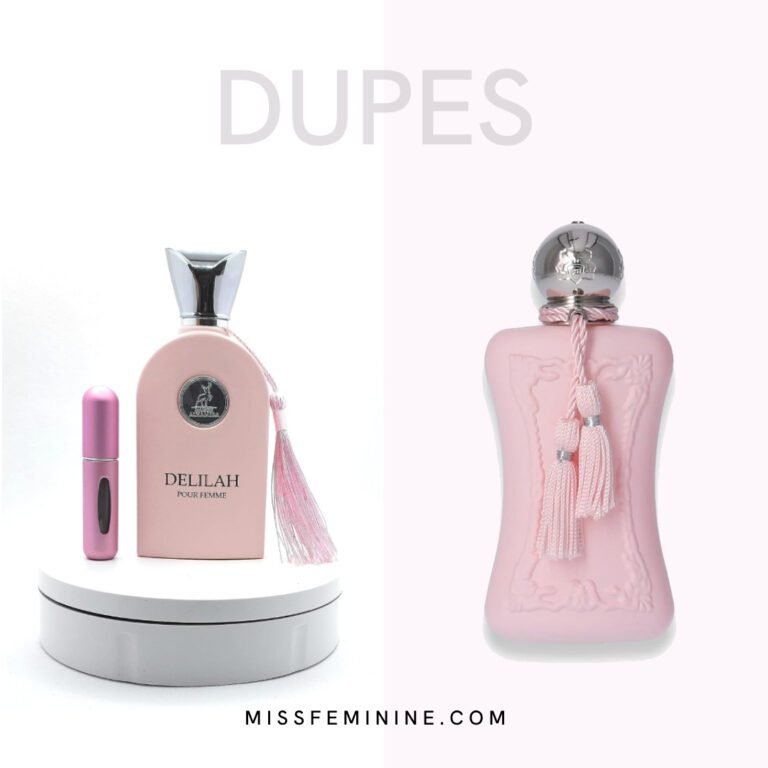 Lattafa Perfume Dupes 101_ Complete Lattafa Dupe List - alhambra delilah And delina by parfums de marly